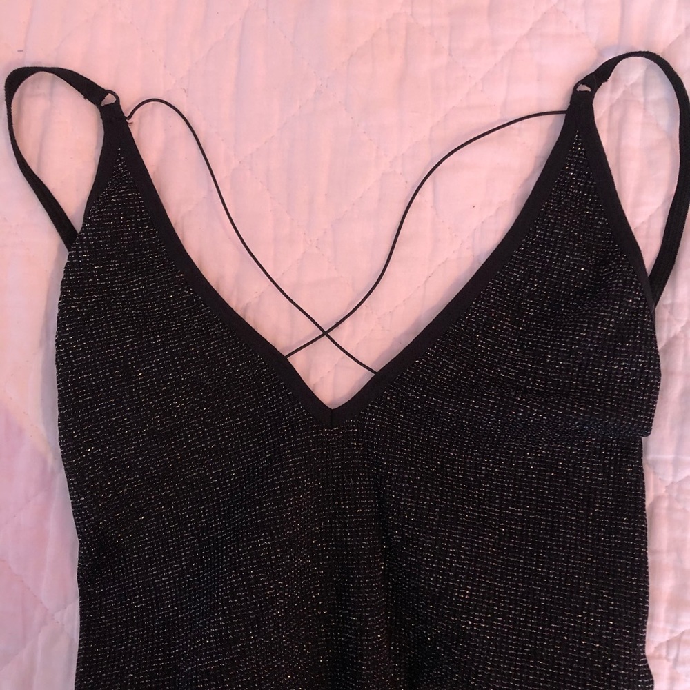 Urban Outfitters black glitter bodysuit